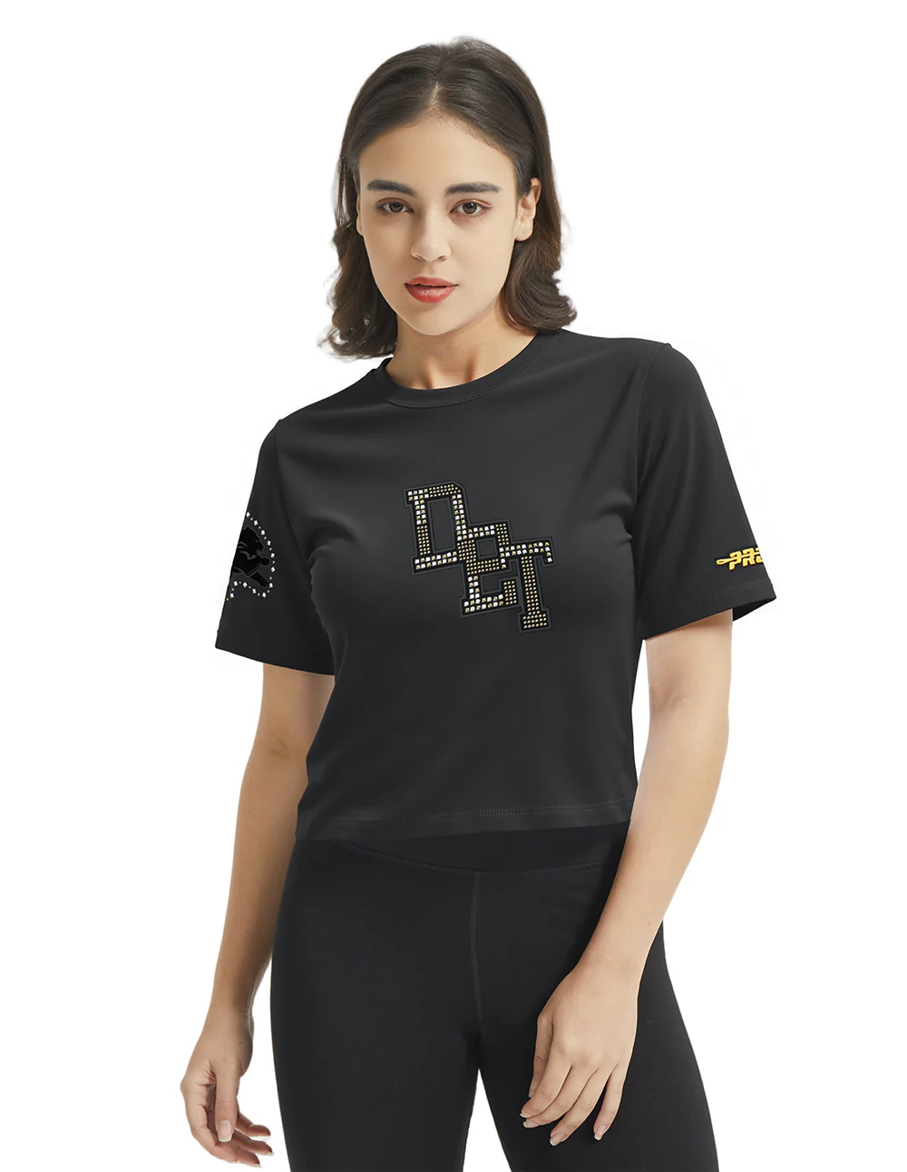 NFL DETROIT LIONS RENEGADE WOMEN'S BABY DOLL TEE (BLACK)