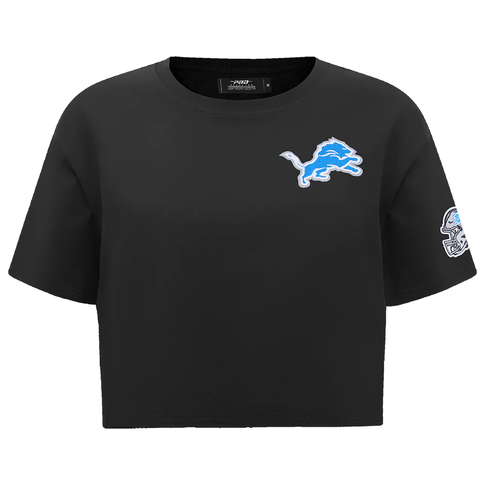 NFL DETROIT LIONS CLASSIC WOMEN'S BOXY TEE (BLACK)