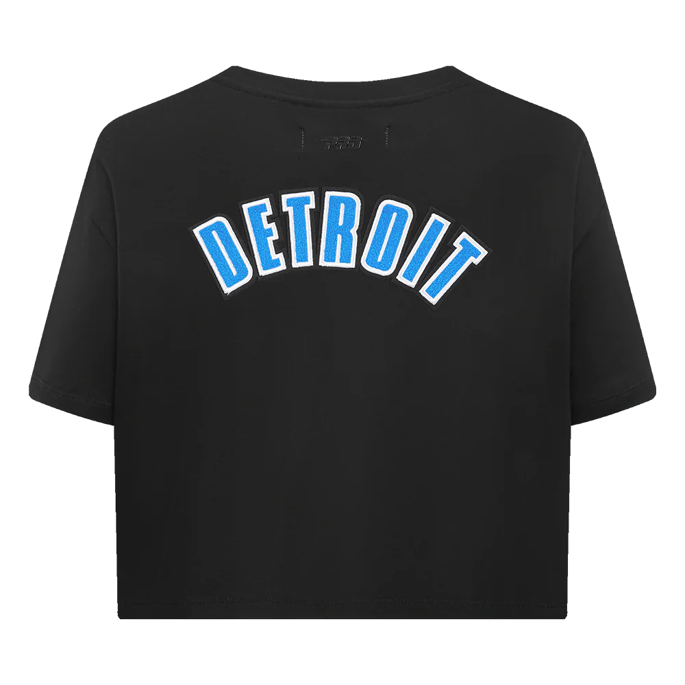 NFL DETROIT LIONS CLASSIC WOMEN'S BOXY TEE (BLACK) - Image 3