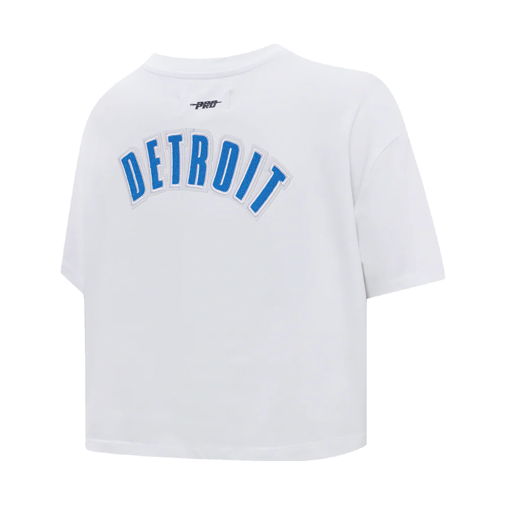 NFL DETROIT LIONS CLASSIC WOMEN'S BOXY TEE (WHITE) - Image 3