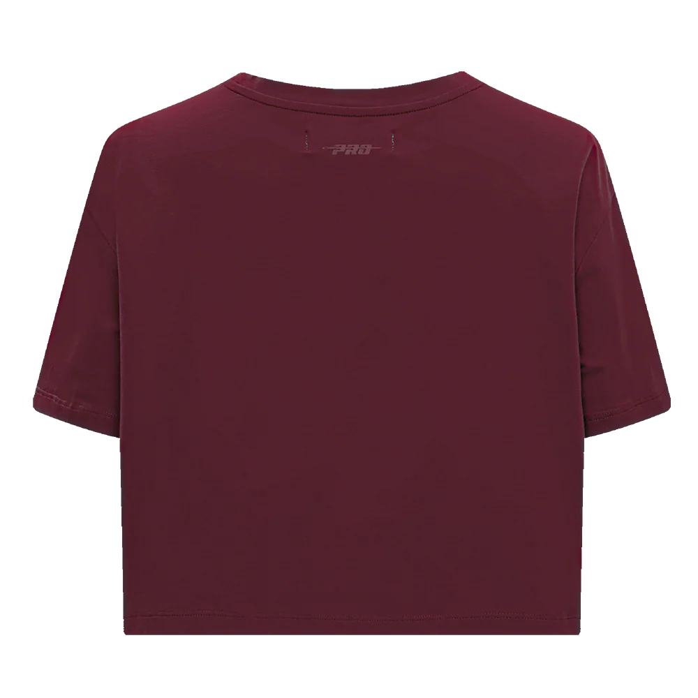 NFL DETROIT LIONS NEUTRAL SINGLE JERSEY BOXY TEE (WINE) - Image 3