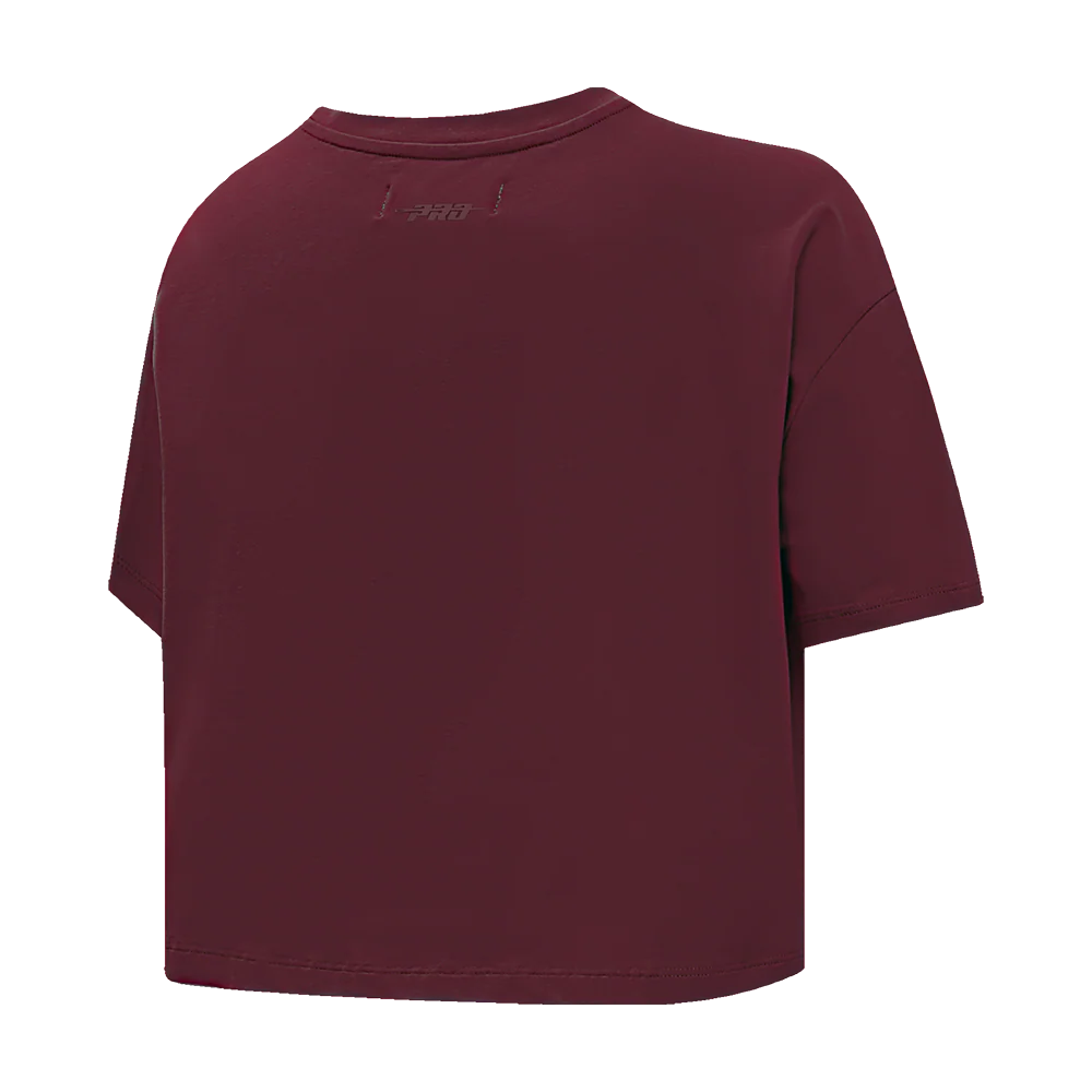 NFL DETROIT LIONS NEUTRAL SINGLE JERSEY BOXY TEE (WINE) - Image 4