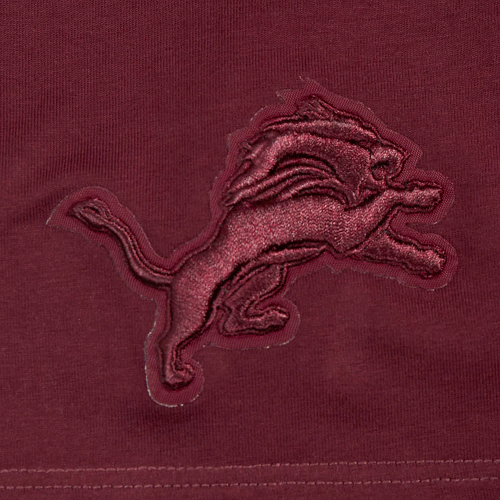 NFL DETROIT LIONS NEUTRAL SINGLE JERSEY BOXY TEE (WINE) - Image 5