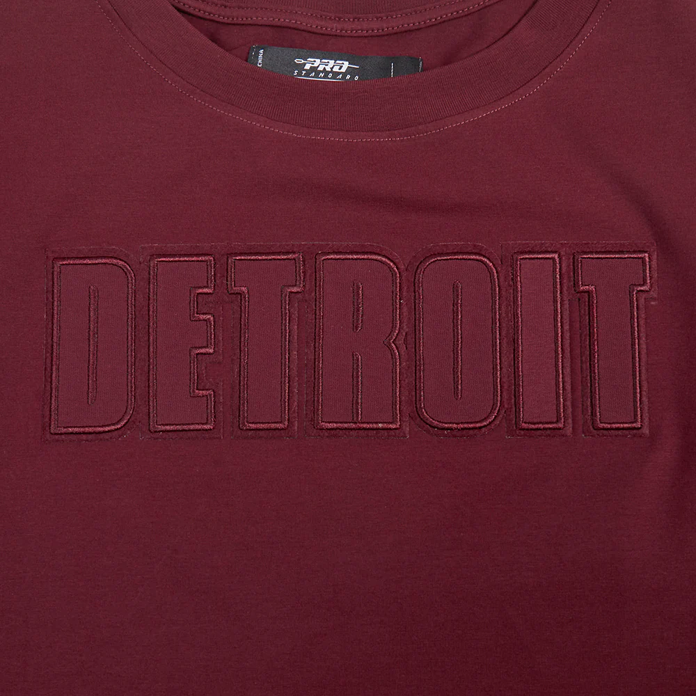 NFL DETROIT LIONS NEUTRAL SINGLE JERSEY BOXY TEE (WINE) - Image 6