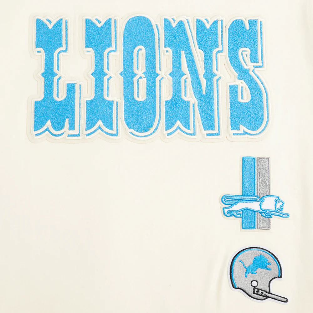 NFL DETROIT LIONS RETRO CLASSIC SINGLE JERSEY BIG BOYS SINGLE JERSEY TAPING TEE (EGGSHELL/ BLACK) - Image 10