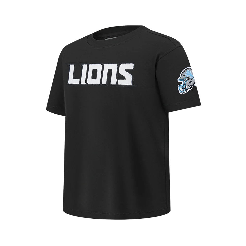 NFL DETROIT LIONS CLASSIC CHENILLE BIG BOY'S SS TEE (BLACK) - Image 2