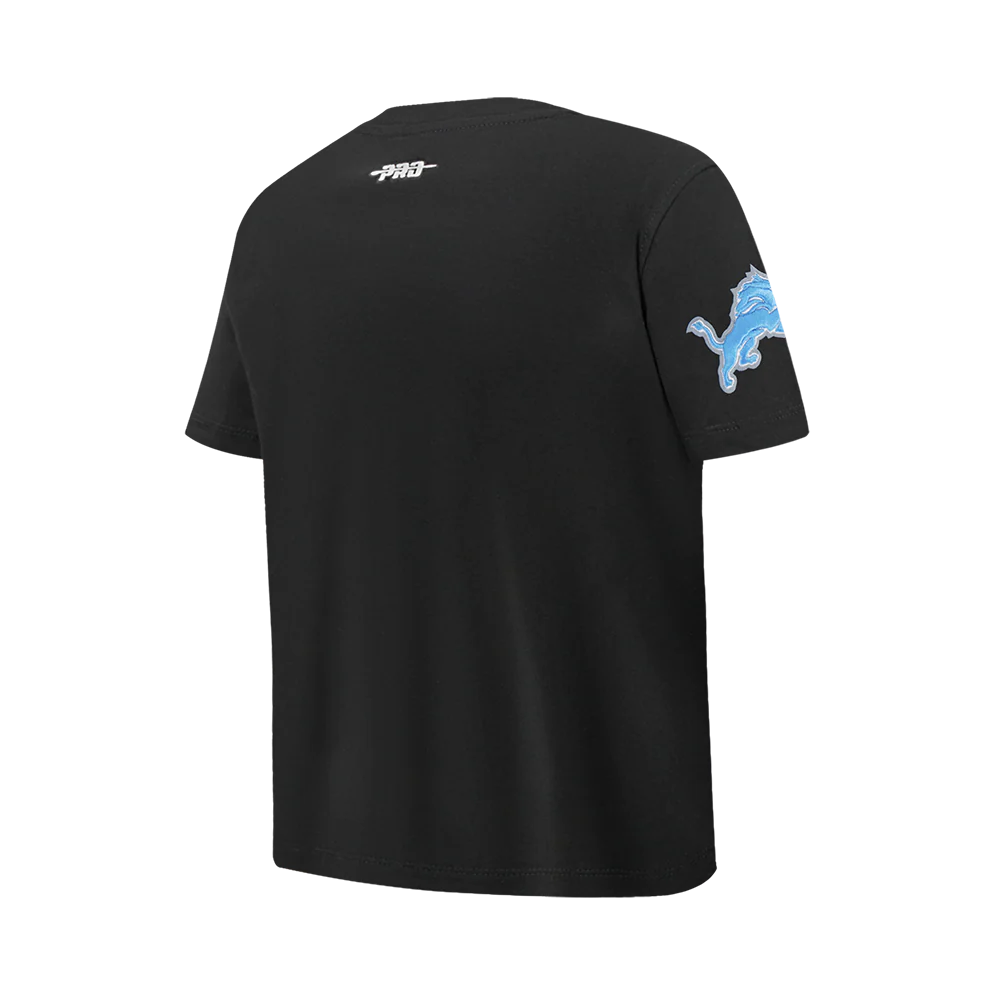 NFL DETROIT LIONS CLASSIC CHENILLE BIG BOY'S SS TEE (BLACK) - Image 4