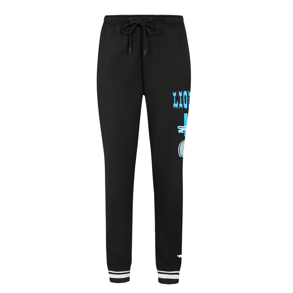 NFL DETROIT LIONS RETRO CLASSIC BIG BOYS RIB FLC SWEATPANT (BLACK) - Image 5