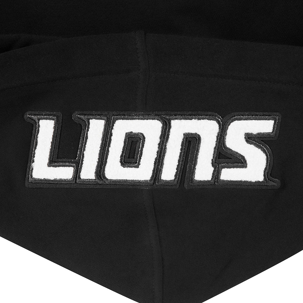 NFL DETROIT LIONS CLASSIC CHENILLE BIG BOY'S FLEECE PO HOODIE (BLACK) - Image 6