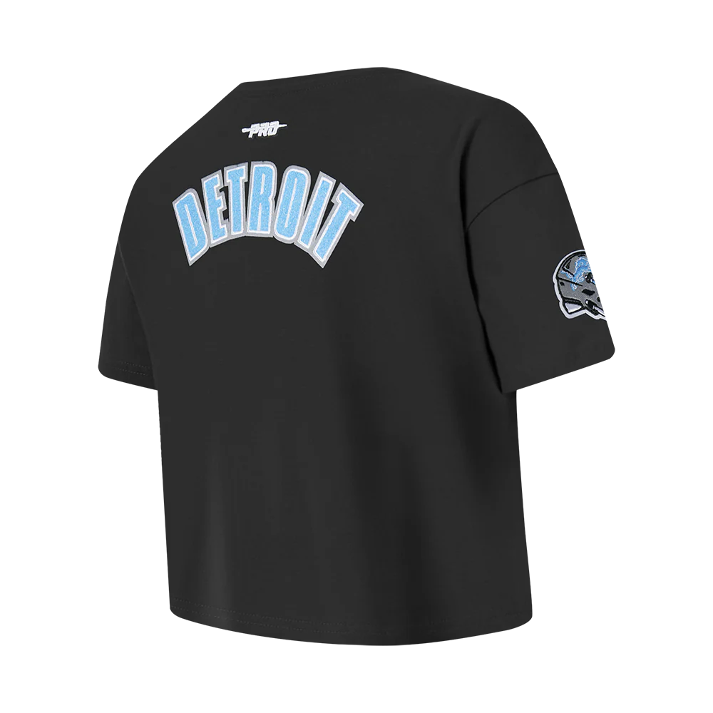 NFL DETROIT LIONS CLASSIC BIG GIRLS SHORT SLEEVE BOXY TEE (BLACK) - Image 4