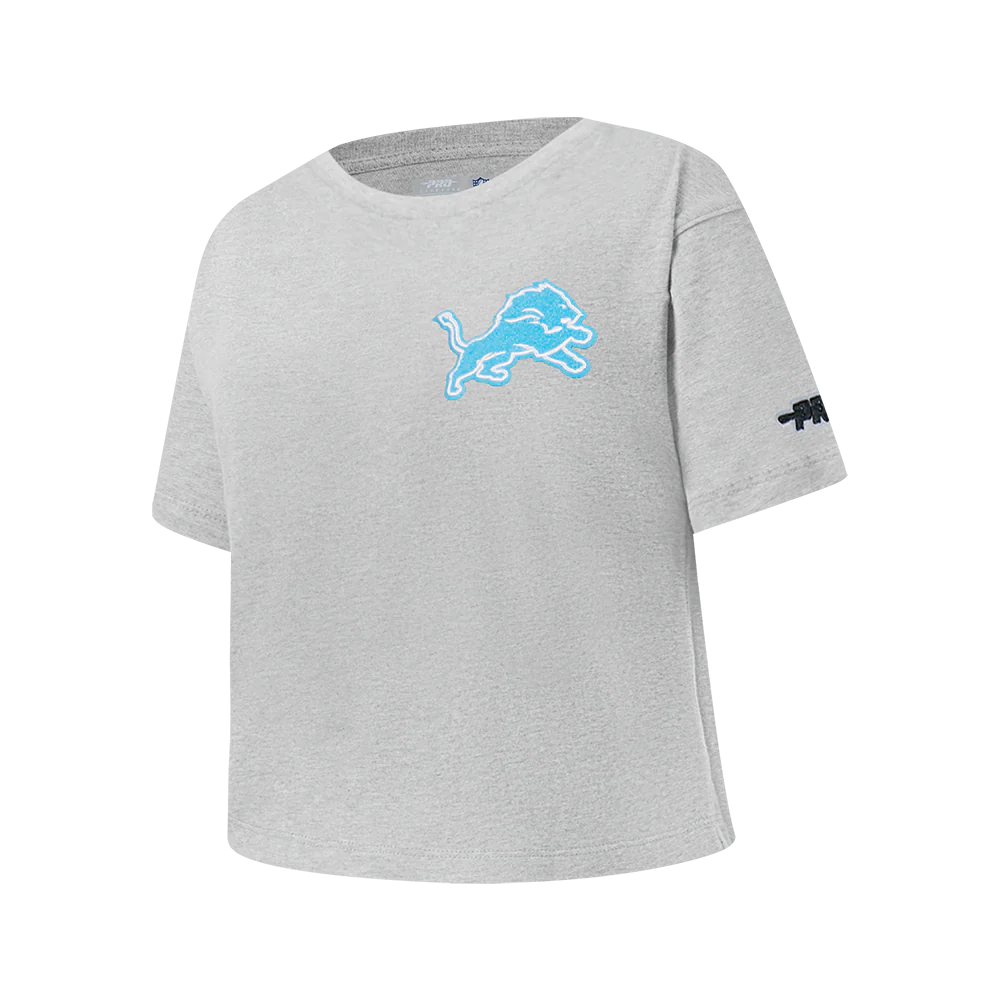 NFL DETROIT LIONS CLASSIC BIG GIRL'S SS BOXY TEE (HEATHER GREY) - Image 3