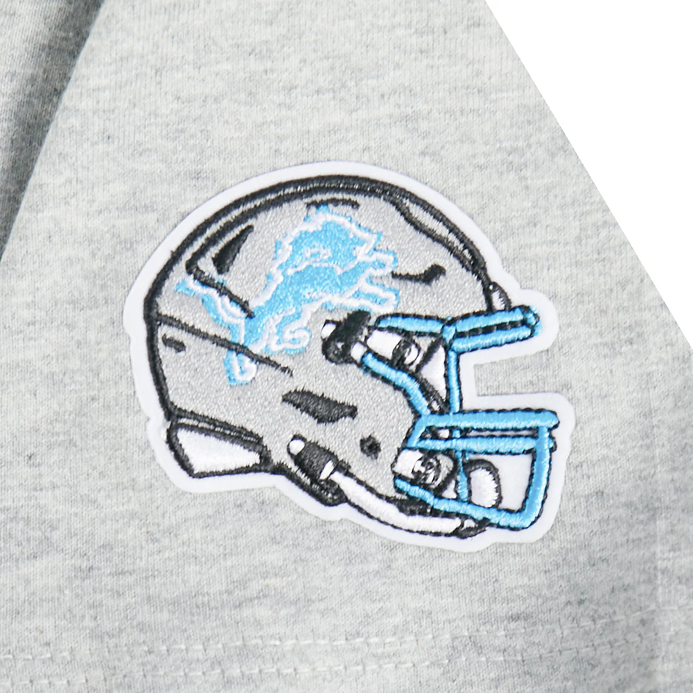 NFL DETROIT LIONS CLASSIC BIG GIRL'S SS BOXY TEE (HEATHER GREY) - Image 6