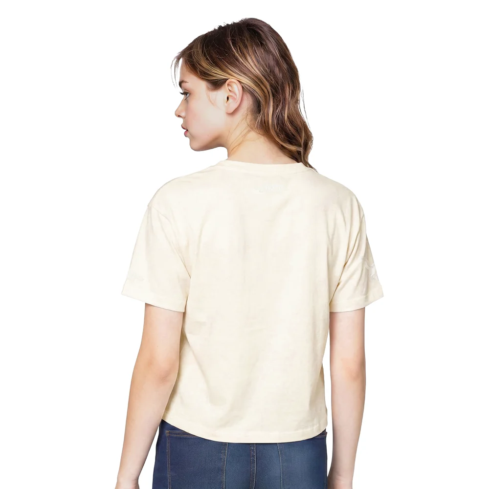 NFL DETROIT LIONS NEUTRAL BIG GIRLS  SHORT SLEEVE BOXY TEE (EGGSHELL) - Image 2