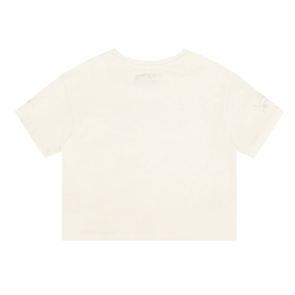 NFL DETROIT LIONS NEUTRAL BIG GIRLS  SHORT SLEEVE BOXY TEE (EGGSHELL) - Image 4