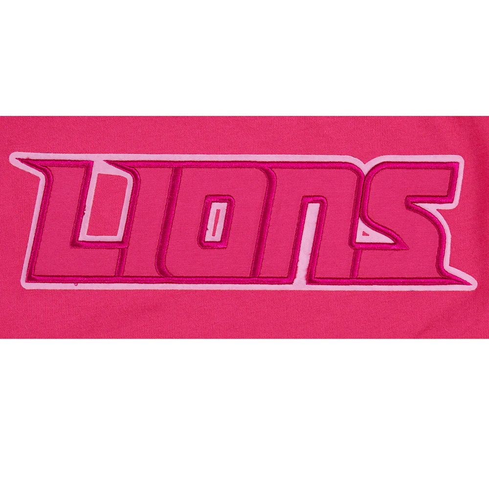 NFL DETROIT LIONS TRIPLE PINK BIG GIRLS SHORT SLEEVE BOXY TEE (BEETROOT PURPLE) - Image 5