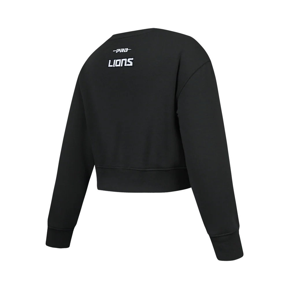 NFL DETROIT LIONS CLASSIC BIG GIRL'S FLC CREWNECK (BLACK) - Image 4