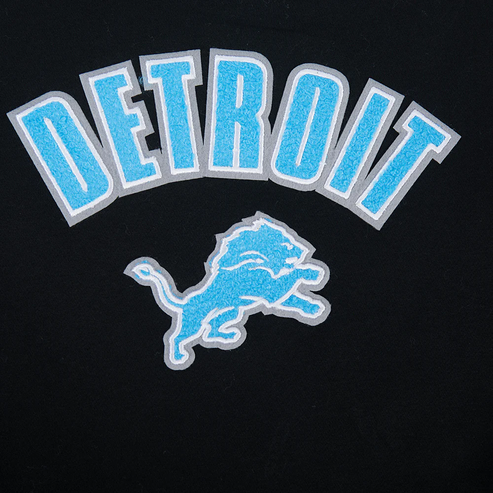 NFL DETROIT LIONS CLASSIC BIG GIRL'S FLC CREWNECK (BLACK) - Image 5