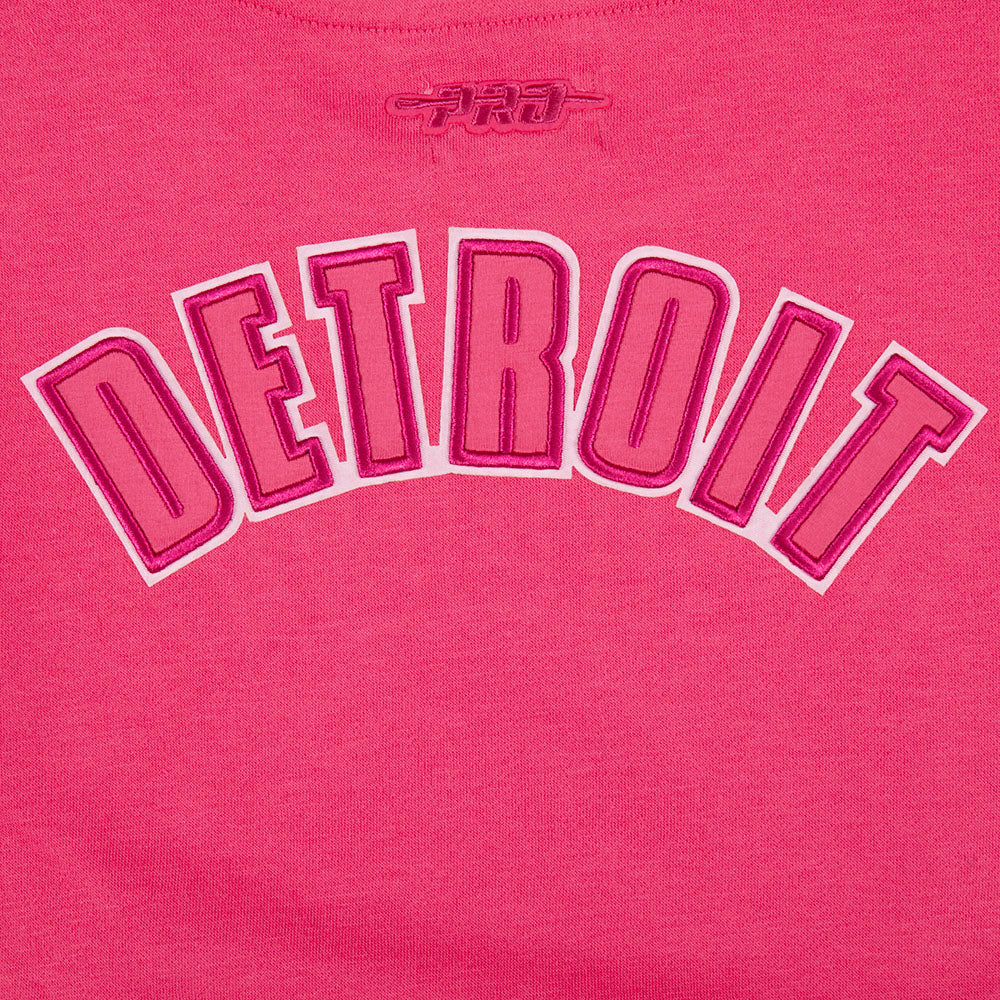 NFL DETROIT LIONS TRIPLE PINK BIG GIRLS FLEECE CREWNECK (BEETROOT PURPLE) - Image 5