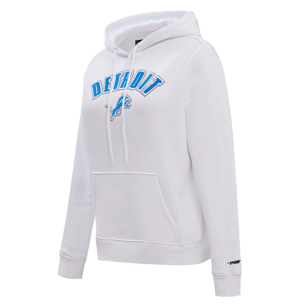 NFL DETROIT LIONS CLASSIC FLEECE PULLOVER HOODIE (WHITE) - Image 2