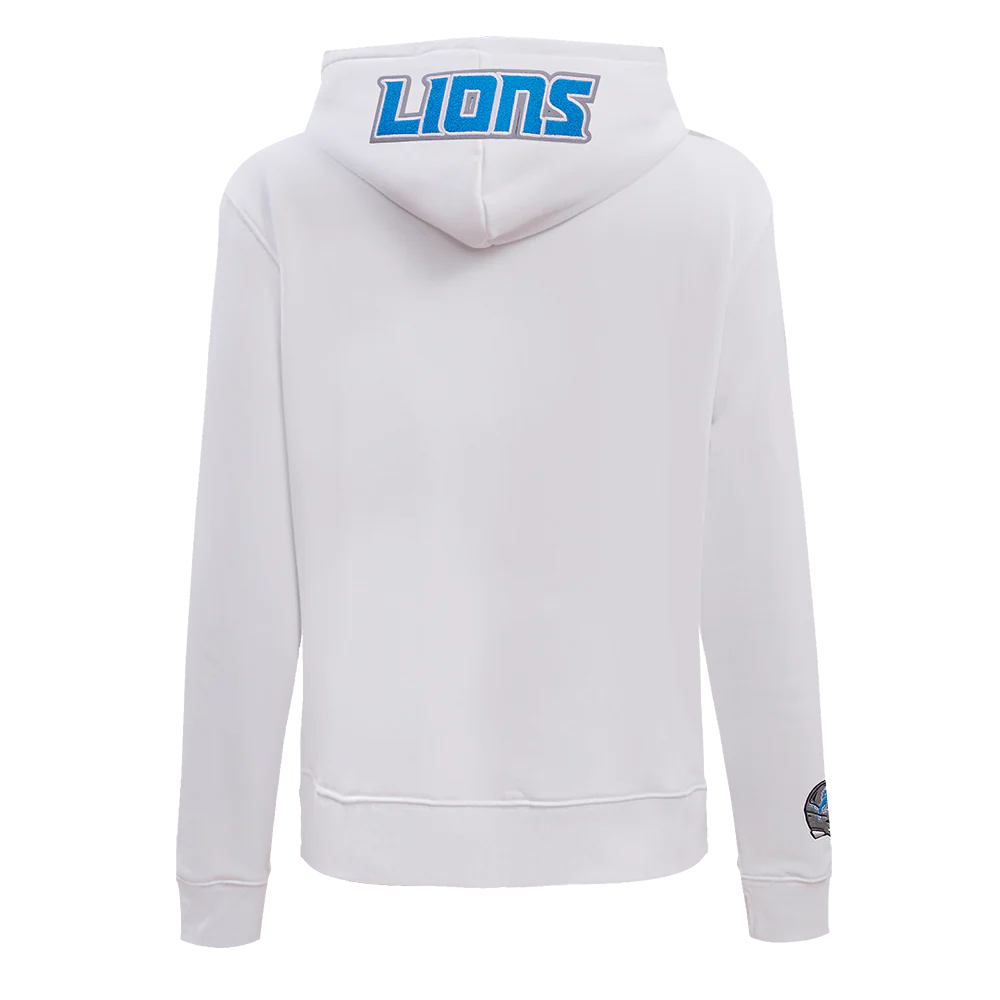 NFL DETROIT LIONS CLASSIC FLEECE PULLOVER HOODIE (WHITE) - Image 3