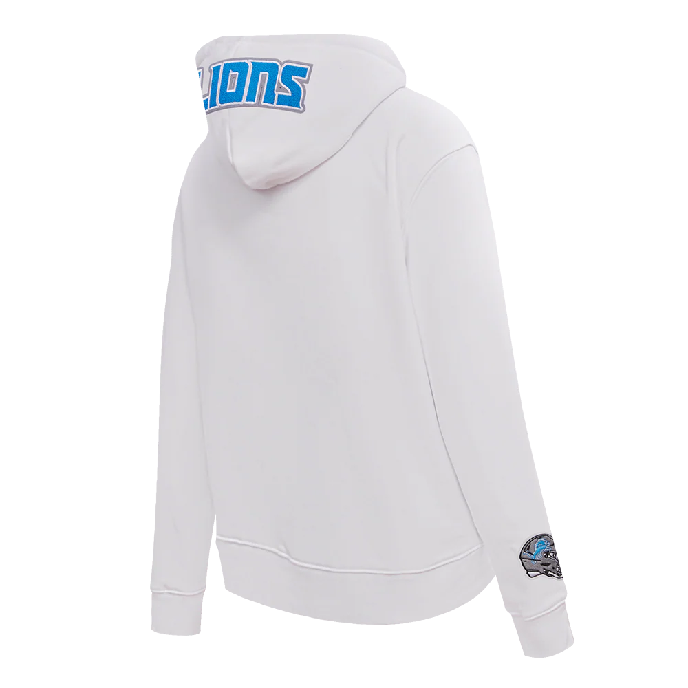 NFL DETROIT LIONS CLASSIC FLEECE PULLOVER HOODIE (WHITE) - Image 4