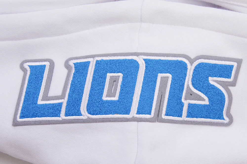 NFL DETROIT LIONS CLASSIC FLEECE PULLOVER HOODIE (WHITE) - Image 5