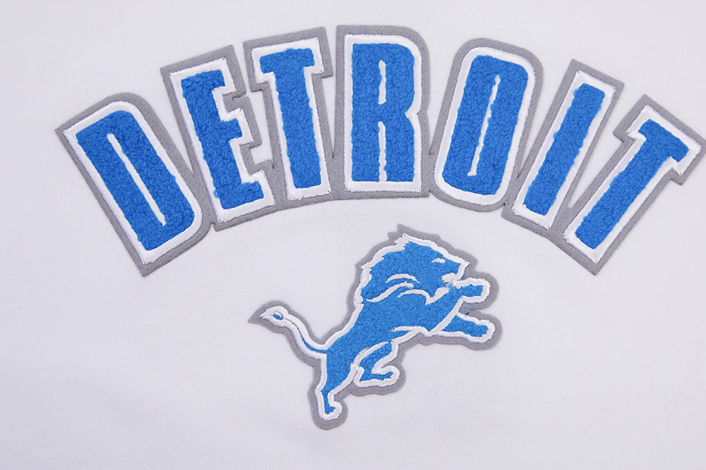 NFL DETROIT LIONS CLASSIC FLEECE PULLOVER HOODIE (WHITE) - Image 7
