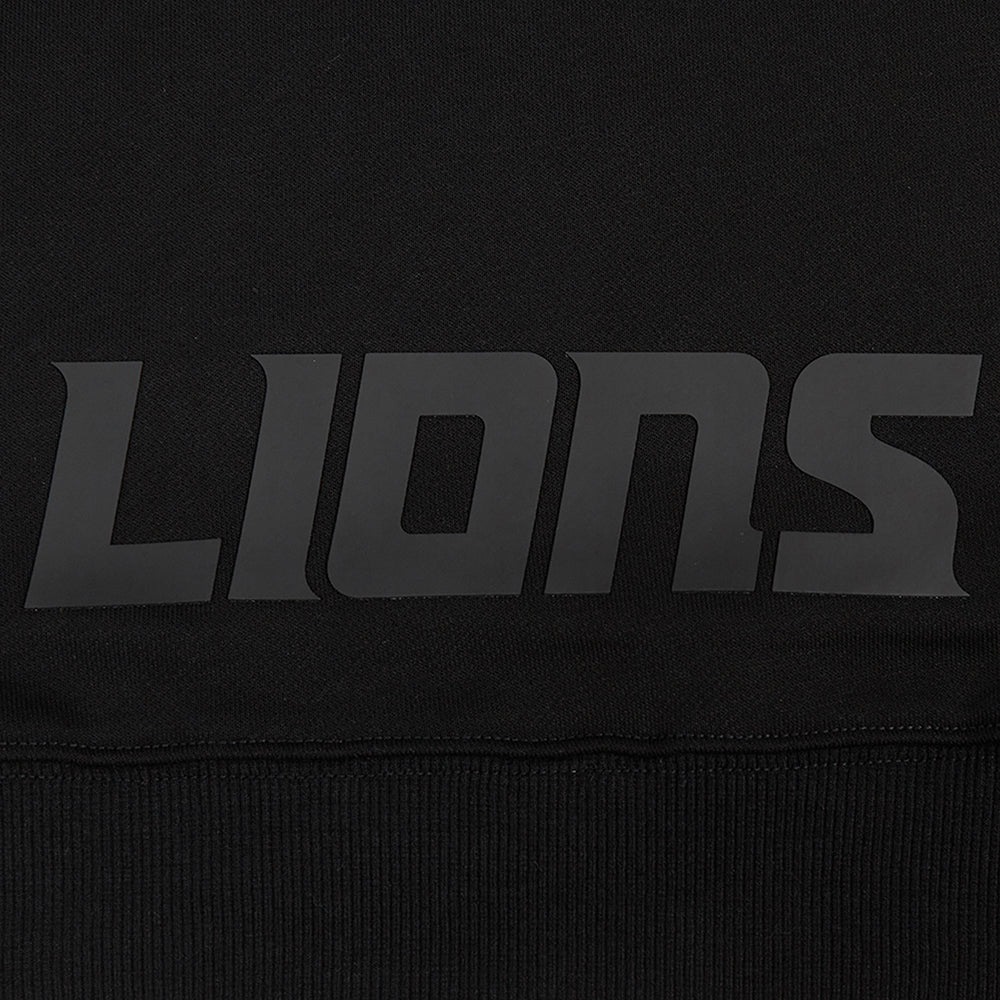 NFL DETROIT LIONS JEWELS WOMEN'S FLC CROPPED PO HOODIE (BLACK) - Image 7