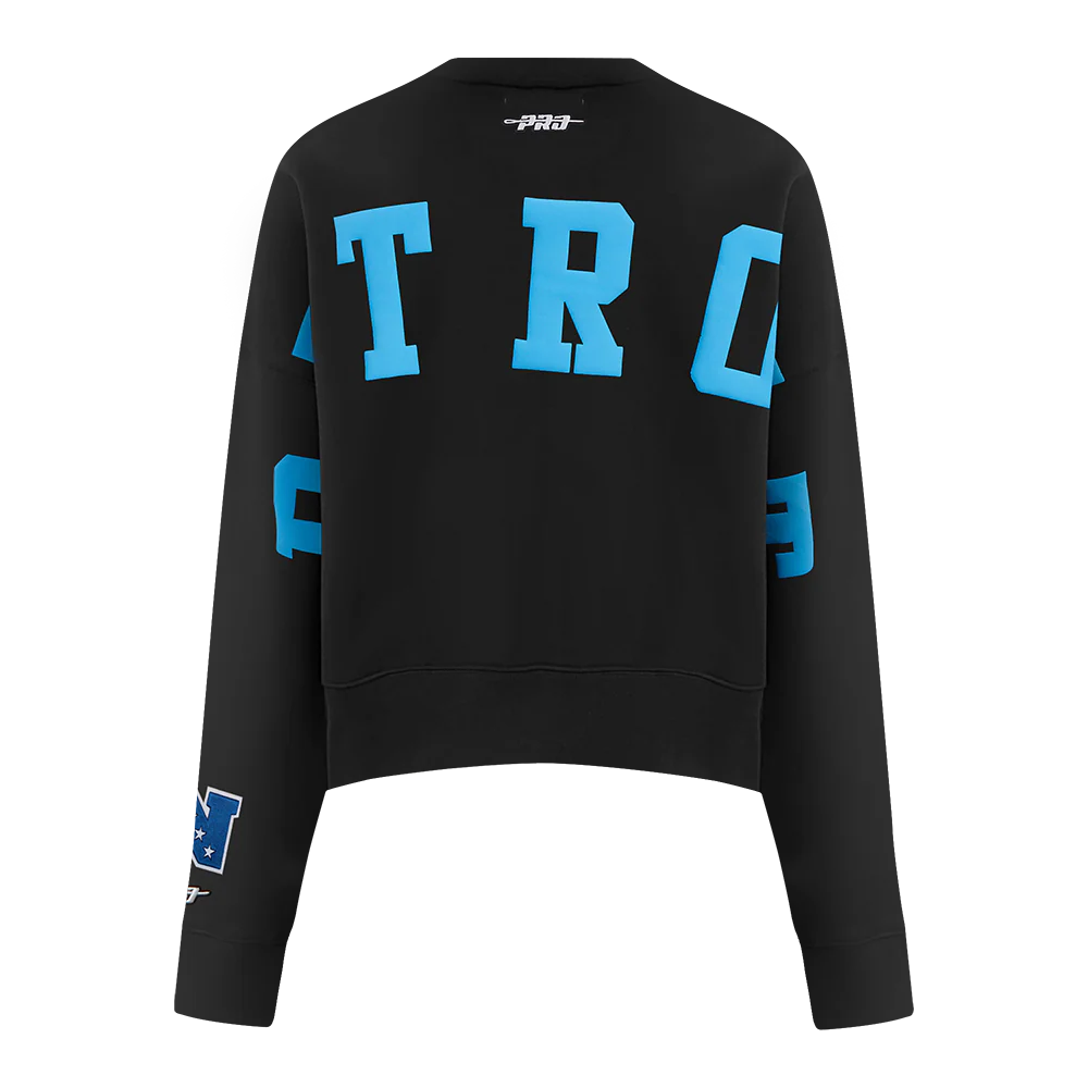 NFL DETROIT LIONS WINGSPAN WOMEN'S FLC CREWNECK (BLACK) - Image 5
