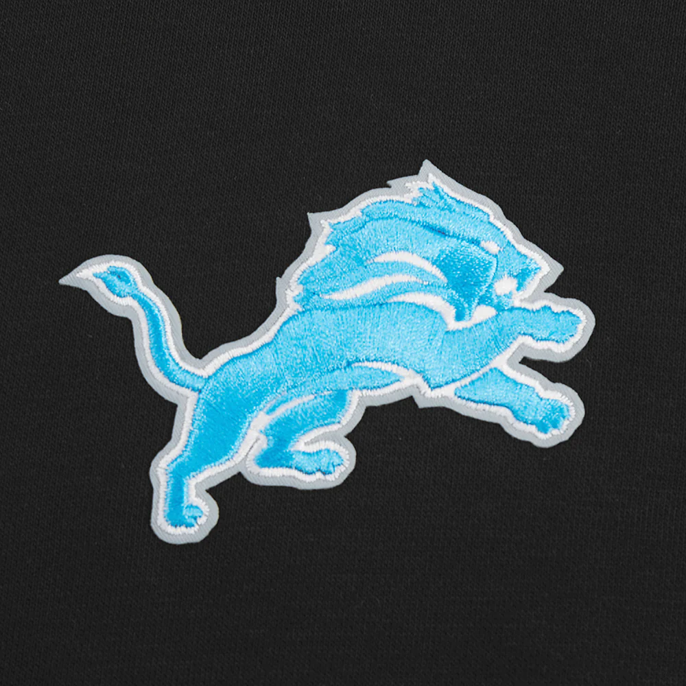 NFL DETROIT LIONS WINGSPAN WOMEN'S FLC CROPPED PO HOODIE (BLACK) - Image 10