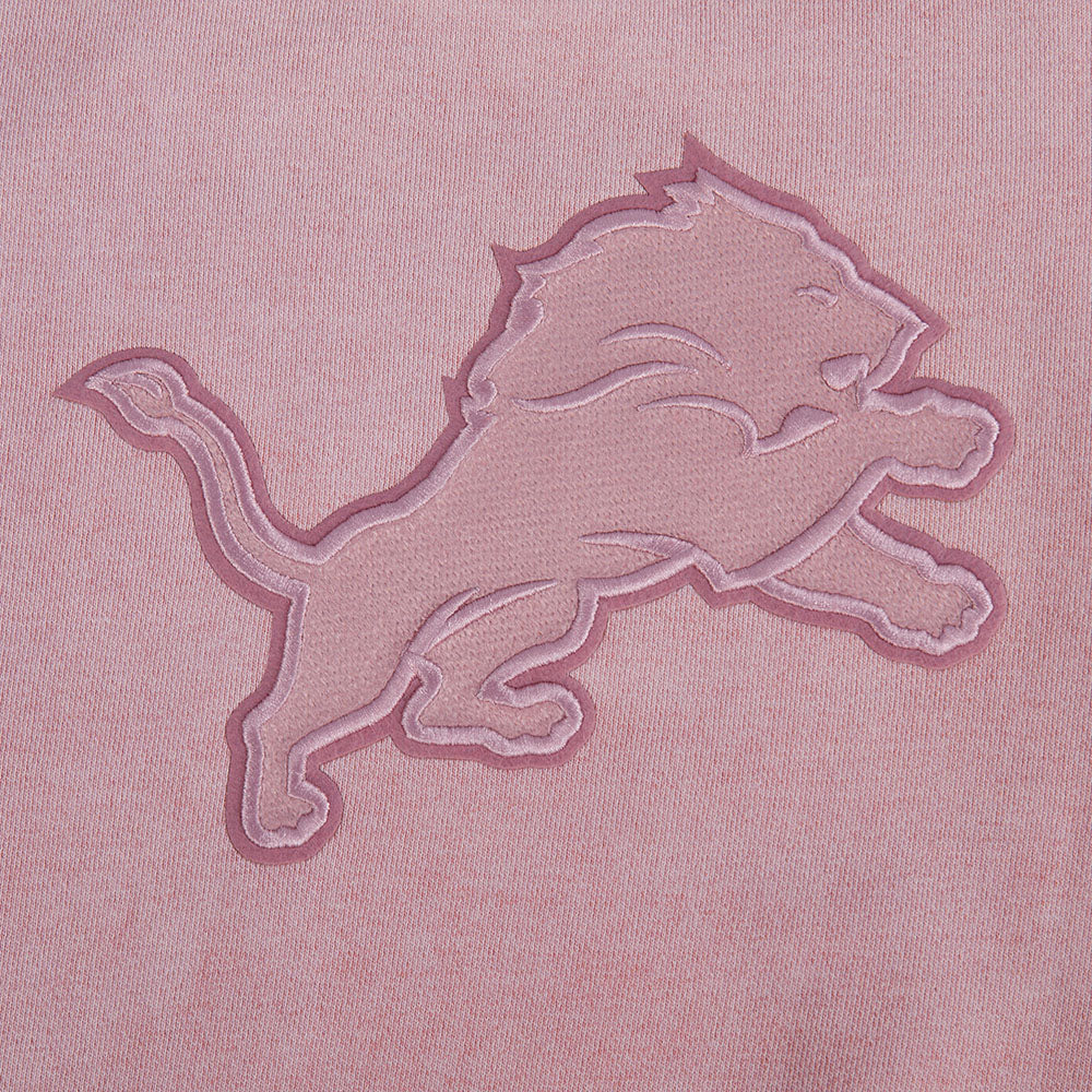NFL DETROIT LIONS WASHED CLASSIC WOMEN'S ENZYME WASH FT CREWNECK (WASHED MAUVE) - Image 8