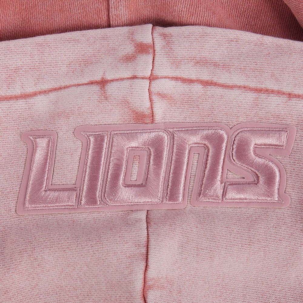 NFL DETROIT LIONS WASHED CLASSIC WOMEN'S ENZYME WASH FT CROPPED PO HOO (WASHED MAUVE) - Image 8