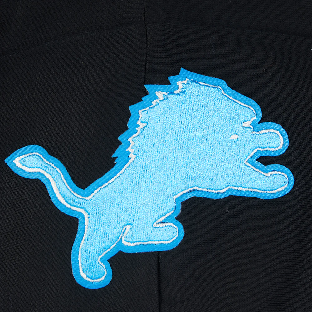 NFL DETROIT LIONS MODERN ORIGINALS WOMEN'S FLC CROPPED PO HOODIE (BLACK) - Image 6