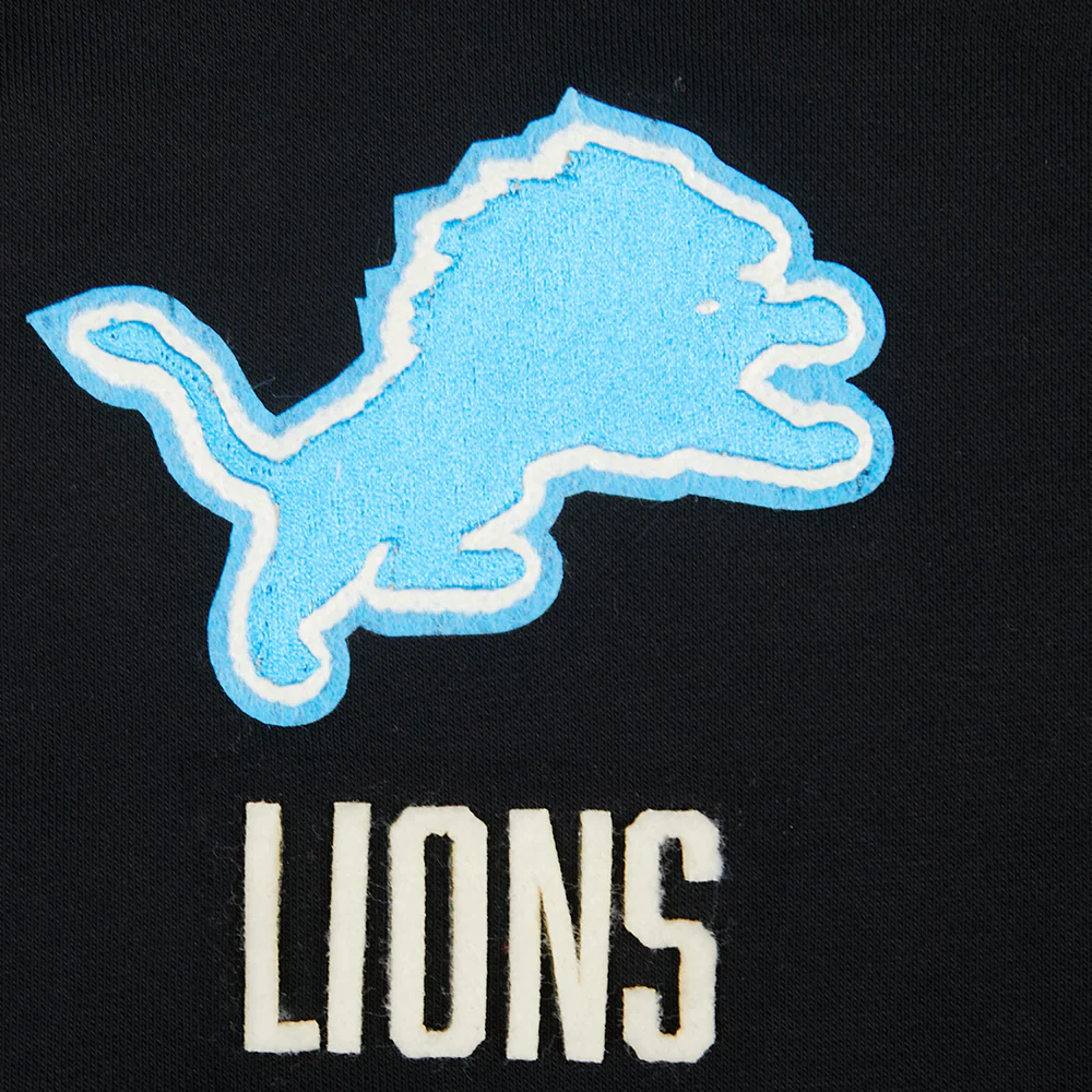 NFL DETROIT LIONS MODERN ORIGINALS WOMEN'S FLC CROPPED PO HOODIE (BLACK) - Image 9