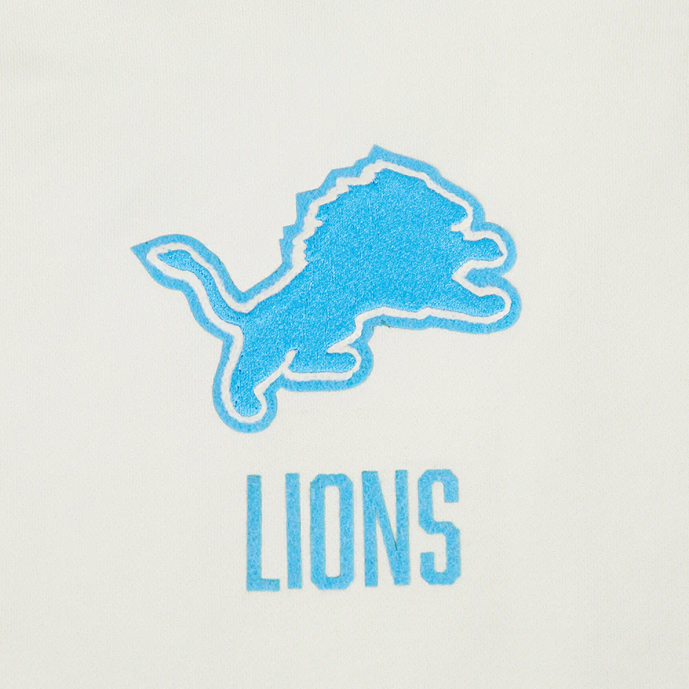 NFL DETROIT LIONS MODERN ORIGINALS WOMEN'S FLC CROPPED PO HOODIE (EGGSHELL) - Image 6