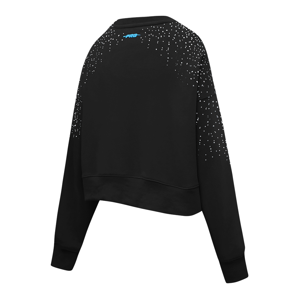 NFL DETROIT LIONS LEGACY WOMEN'S FLC CREWNECK (BLACK) - Image 4