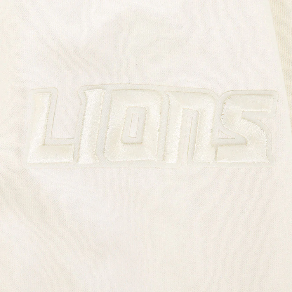 NFL DETROIT LIONS AMON RA ST. BROWN #14 NEUTRAL WOMEN'S FLC CREWNECK (EGGSHELL) - Image 5