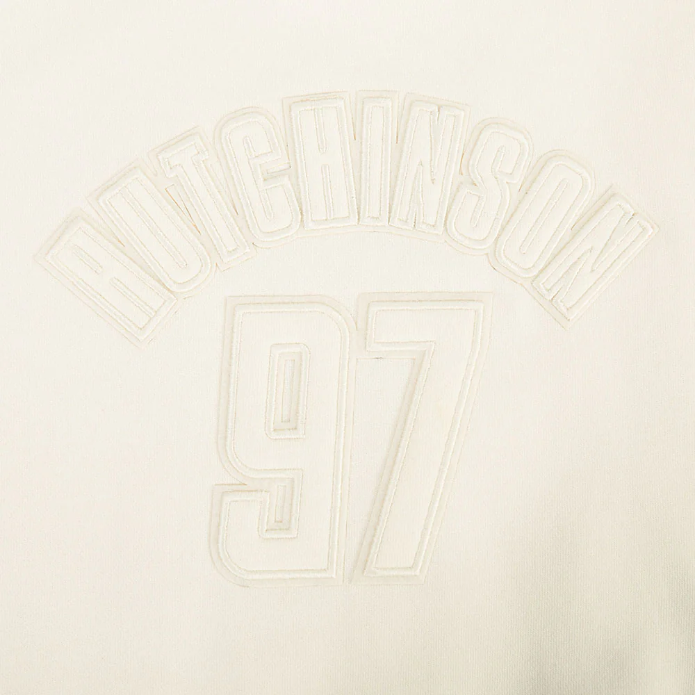 NFL DETROIT LIONS AIDAN HUTCHINSON #97 NEUTRAL PNN WOMEN'S FLC CREWNECK (EGGSHELL) - Image 6