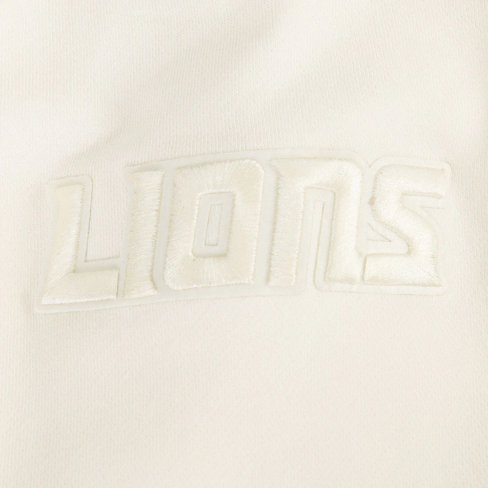 NFL DETROIT LIONS AIDAN HUTCHINSON #97 NEUTRAL PNN WOMEN'S FLC CREWNECK (EGGSHELL) - Image 7