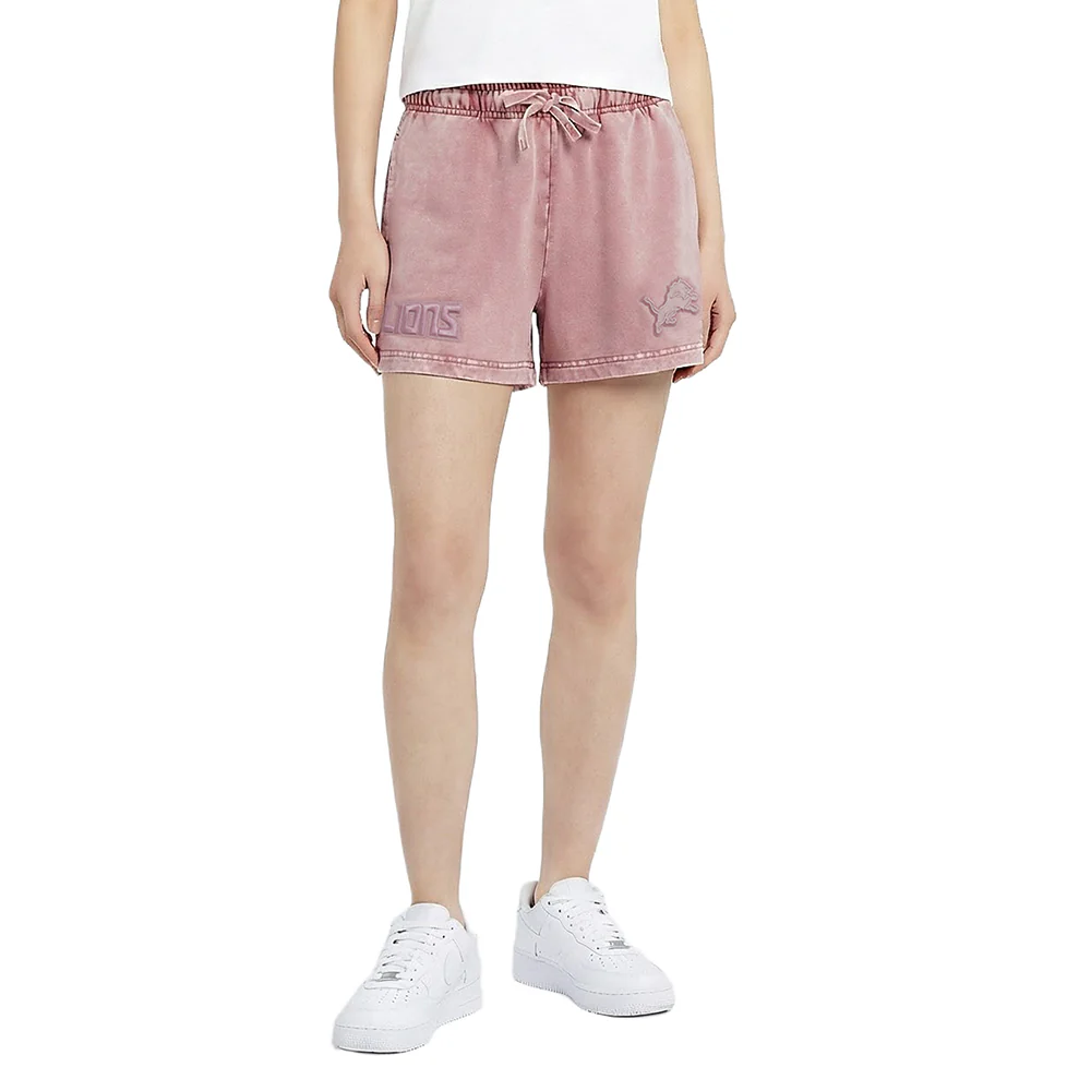 NFL DETROIT LIONS WASHED CLASSIC WOMEN'S ENZYME WASH FT SHORT (WASHED MAUVE)