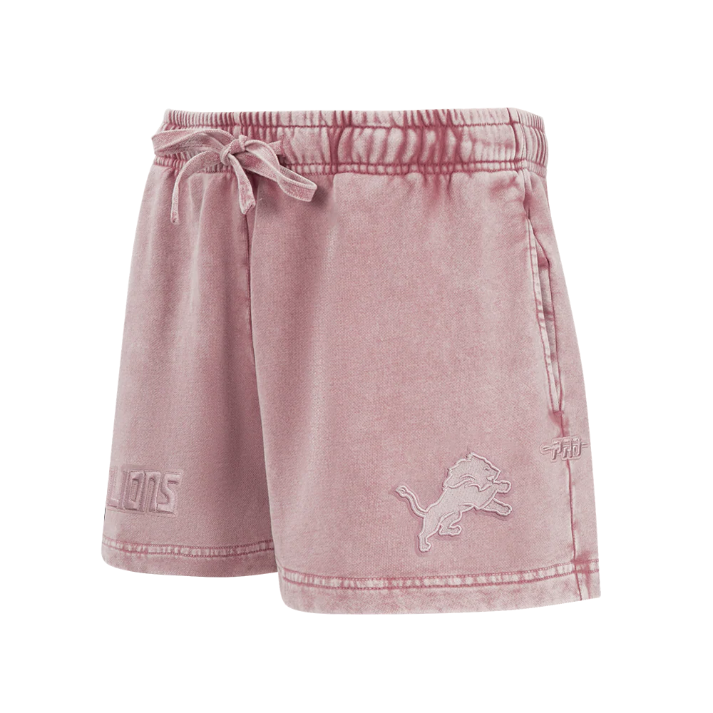 NFL DETROIT LIONS WASHED CLASSIC WOMEN'S ENZYME WASH FT SHORT (WASHED MAUVE) - Image 4