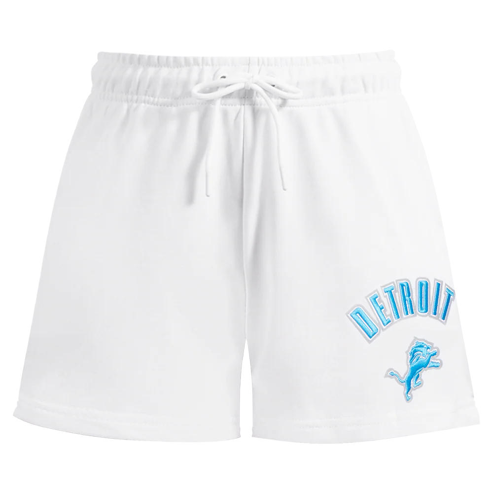 NFL DETROIT LIONS CLASSIC WOMEN'S FLEECE SHORT (WHITE) - Image 2