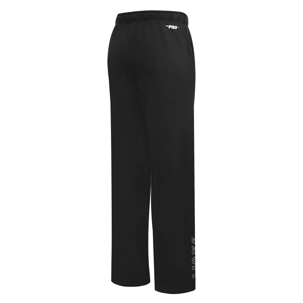 NFL DETROIT LIONS REBEL ATHLETICS WOMEN'S STRAIGHT LEG SWEATPANT (BLACK) - Image 5