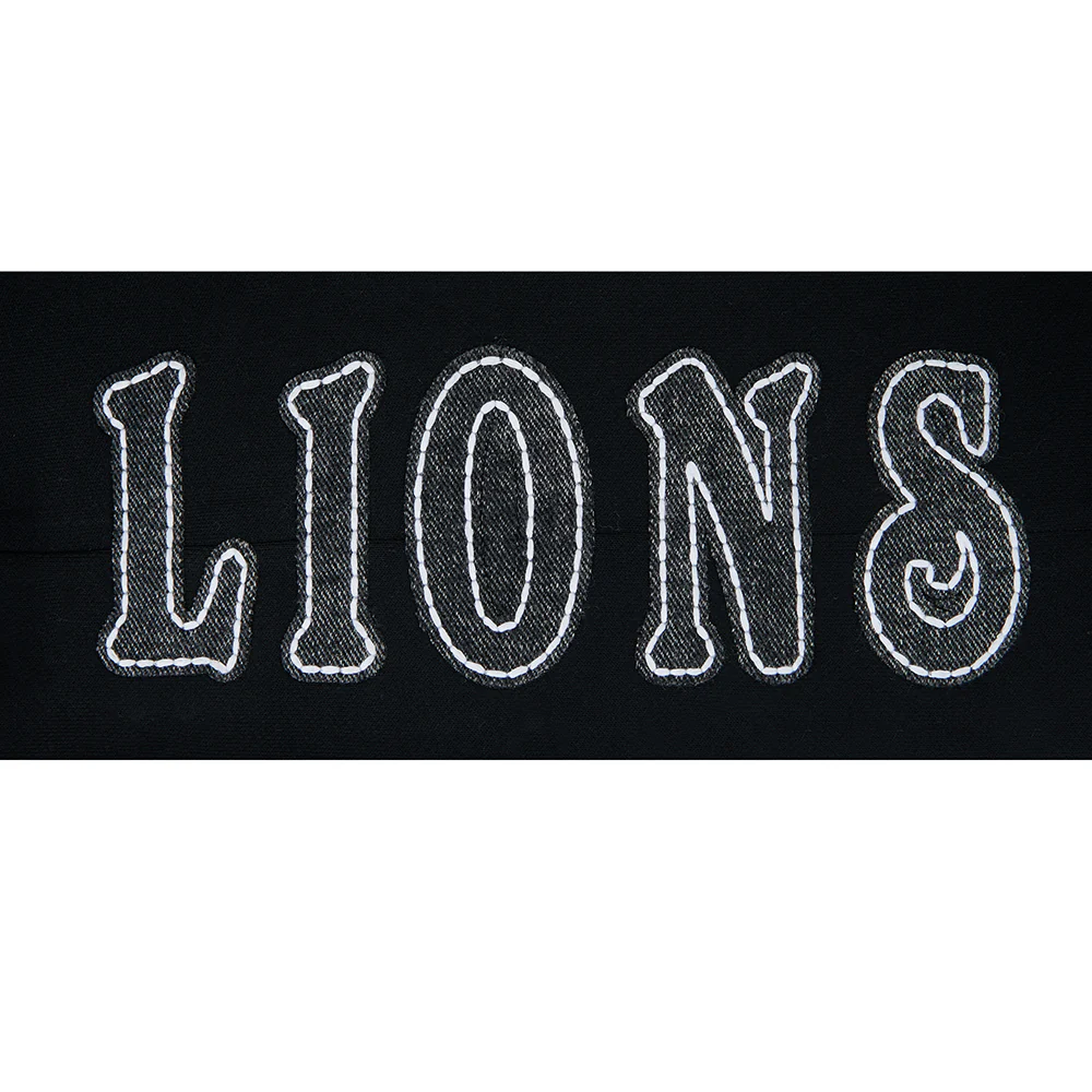 NFL DETROIT LIONS REBEL ATHLETICS WOMEN'S STRAIGHT LEG SWEATPANT (BLACK) - Image 6