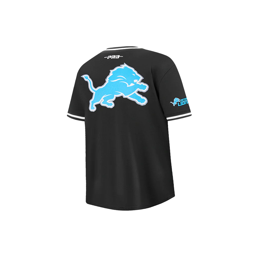 NFL DETROIT LIONS CLASSIC LITTLE BOYS SHORT SLEEVE MESH TEE (BLACK) - Image 4