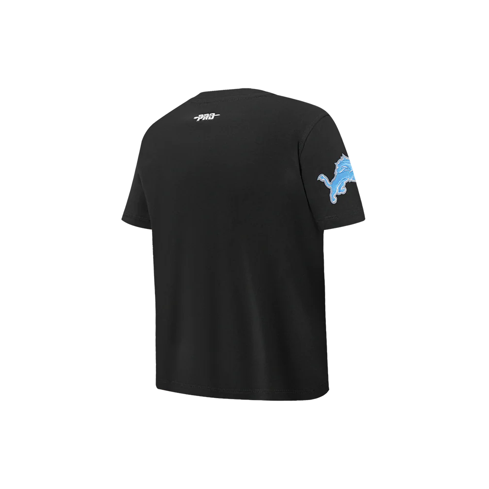 NFL DETROIT LIONS CLASSIC CHENILLE LITTLE BOY'S SS TEE (BLACK) - Image 6