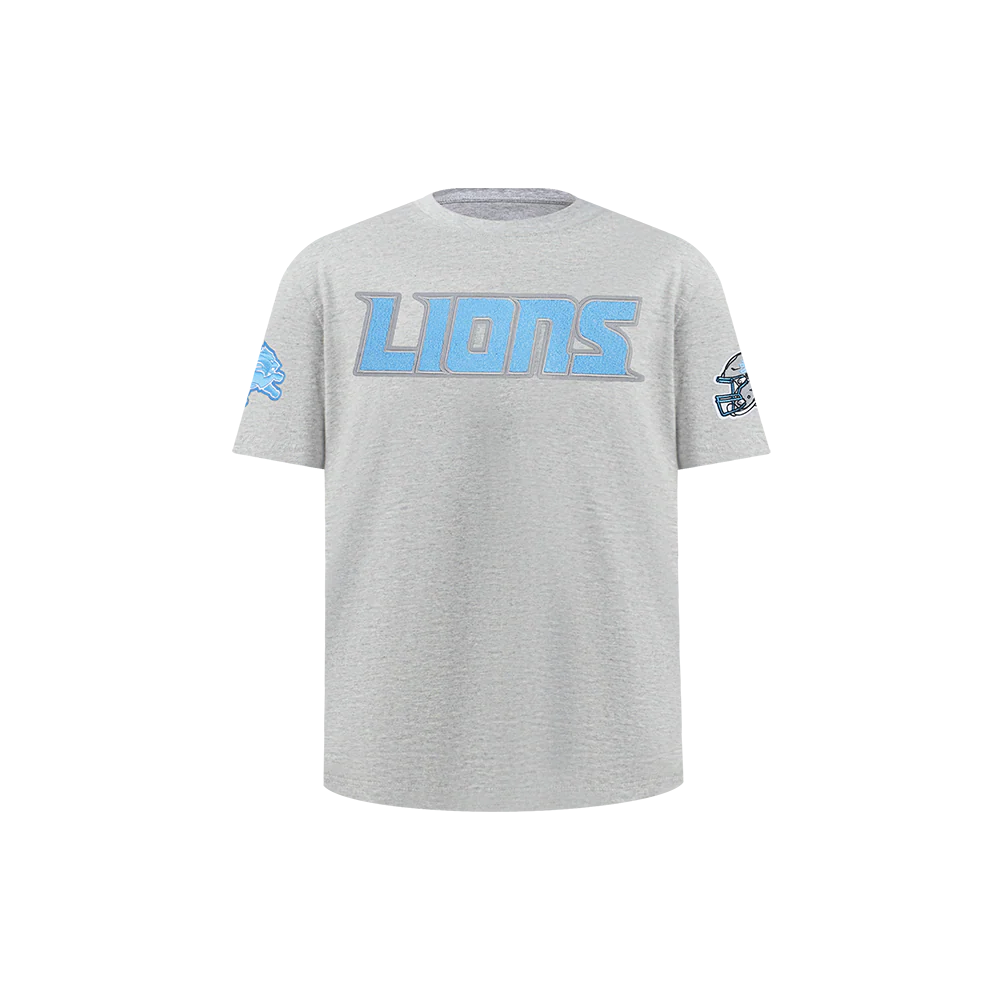 NFL DETROIT LIONS CLASSIC CHENILLE LITTLE BOY'S SS TEE (HEATHER GREY) - Image 3