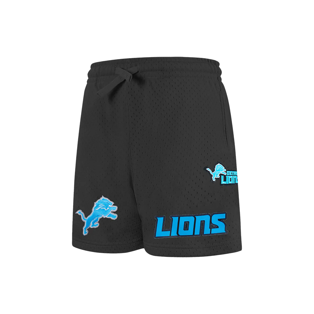 NFL DETROIT LIONS CLASSIC LITTLE BOY'S MESH SHORT (BLACK) - Image 4