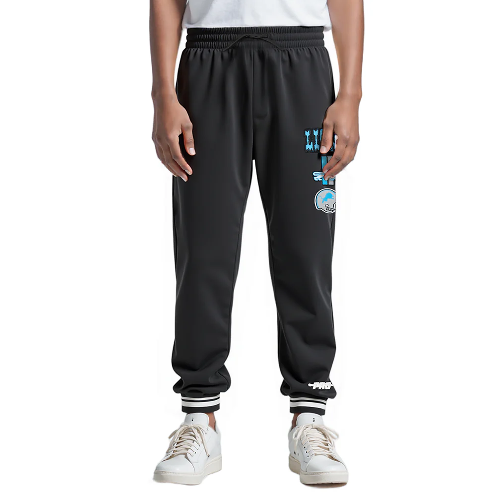 NFL DETROIT LIONS RETRO CLASSIC LITTLE BOYS RIB FLC SWEATPANT (BLACK)