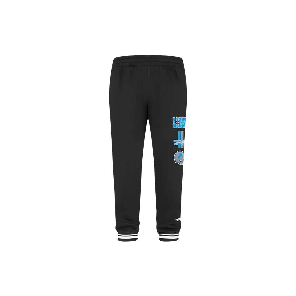 NFL DETROIT LIONS RETRO CLASSIC LITTLE BOYS RIB FLC SWEATPANT (BLACK) - Image 5